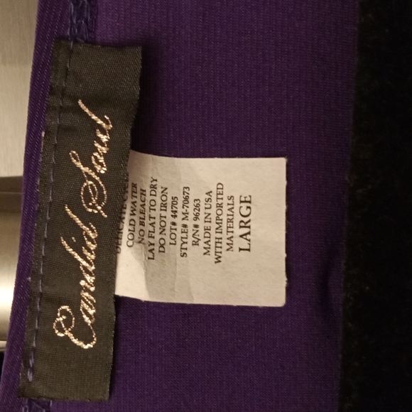 NWT Purple Drape-Neck Short Sleeve Dress Top Size Large - Picture 3 of 5